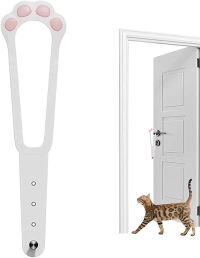Katten Deurstopper - Huisdier Deurgrendel - Privacy Creëren - Geen Boren Nodig - 29 cm Lengte - Wit
