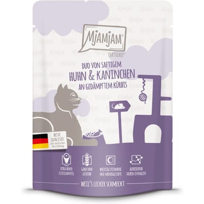 MjAMjAM Squeeze 6 x 300 g of 24 x 300 g - Voordeelpakket: Kip & Konijn (24 x 30 g)