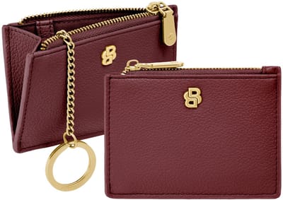 HUGO BOSS sleutelgeval kaarthouder Signature Lady Card Holder Burgundy wijnrood