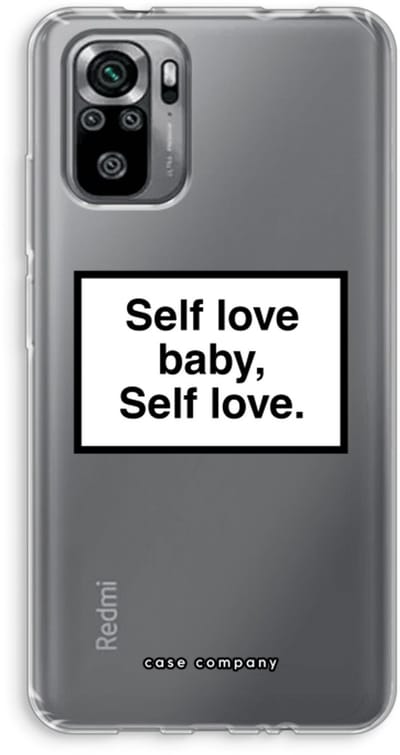 Case Company® - Hoesje geschikt voor Xiaomi Redmi Note 10S hoesje - Self love - Soft Cover Telefoonhoesje - Bescherming aan alle Kanten en Schermrand