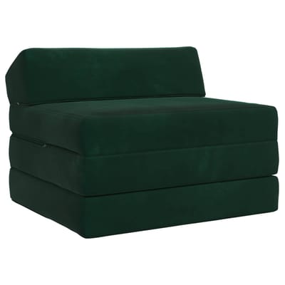 vidaXL - Vouwbare - Sofa - Bed - Donkergroen - 200 - x - 70 - x - 10 - cm - Fluweel