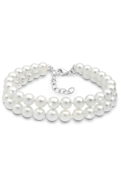 Elli - Armband - dames parels elegant met schelp parels in 925 sterling zilver - Dames