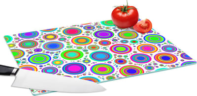 Glazen Snijplank - 39x28 - Patroon - Stippen - Cirkel - Snijplanken Glas