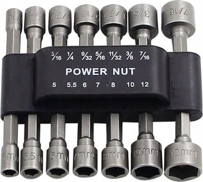 14 Delige Boormachine Dop - Bit set inch - mm