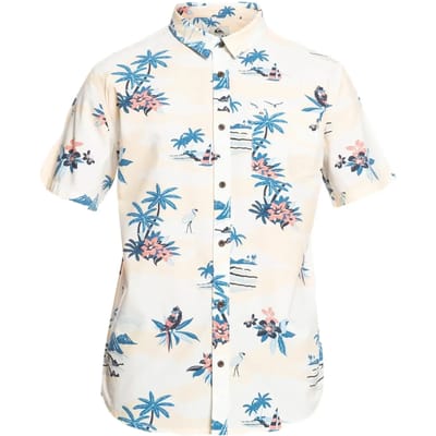 Quiksilver Bird Watcher Overhemd Met Korte Mouwen Wit S Man
