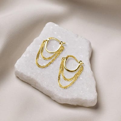 Huitan Eenvoudige Stijlvolle Ketting Schakel Oorbellen met Kwastjes voor Vrouwen Kleur/Gouden Kleur Statement Vrouwelijke Hangende Oorbellen Hete Sieraden gray