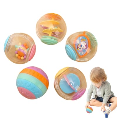 Sensorische ballen - Grip bal speelgoed - Baby ontwikkeling stimuleren - Ontworpen voor duurzaamheid - 6 cm hoogte - 5 stuks