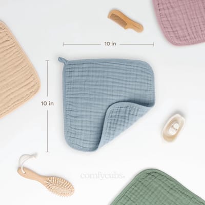 6 Stuks Hydrofiele Luiers Katoen Zacht 6 Laags 25x25 cm voor Baby en Peuter
