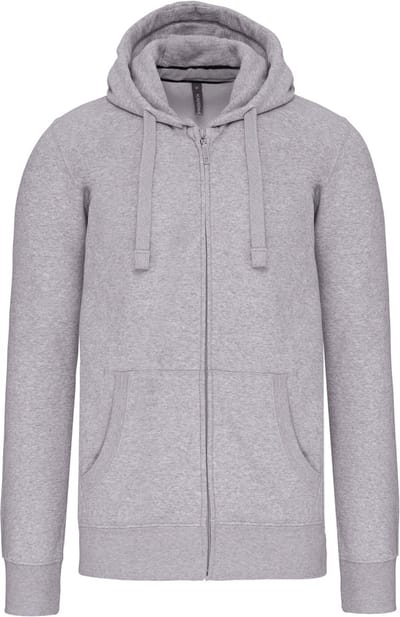 Kariban Hooded Sweater Met Rits K454 - Oxford Grey - M