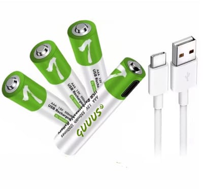 AA Batterijen 1.5V – Oplaadbaar via USB-C – 2600mWh – Lithium Ion – 4 stuks – Inclusief oplaadkabel – Milieuvriendelijk & Duurzaam