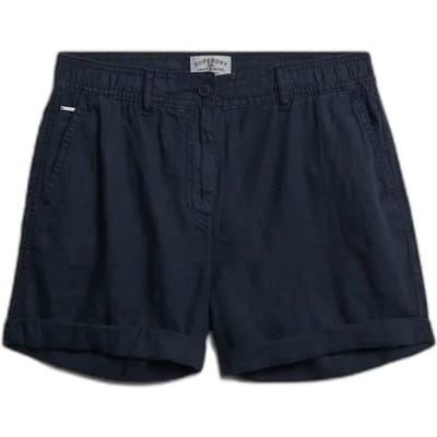 Superdry - Linnen Shorts Met Middelhoge Taille - Dames - Korte broeken