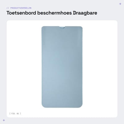 Dailygoods - Toetsenbord beschermhoes - Draagbare toetsenbordhoes - Slank PU-lederen tas - Lichtblauw - Schokbestendig - Geschikt voor K380 - Reisacce...