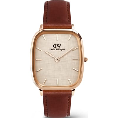 Daniel Wellington DW Watch Marlon St Mawes Linen Rose Gold 32x36,3mm