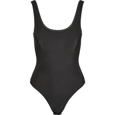 Urban Classics - Shiny Rib Bodysuit - M - Zwart