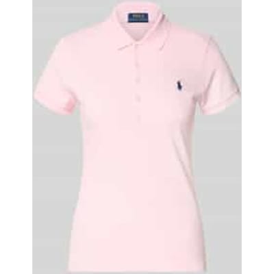 slim fit poloshirt van katoenmix