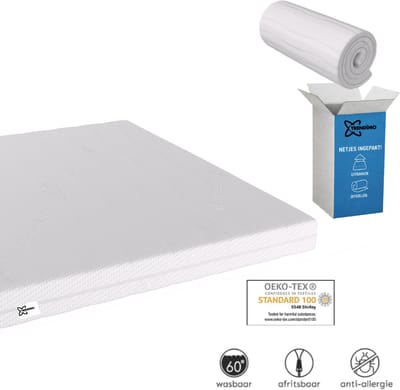 Topdekmatras 120x200 NASA Traagschuim Topper 6cm dik