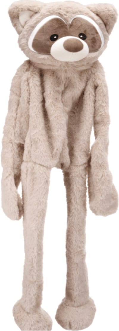 Hondenspeelgoed – Wallo Wasbeer Taupe L – met pieper – pluche speelgoed zonder vulling – 95cm