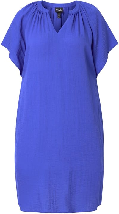 Ulla Popken - Dames - Korte jurken - Azuurblauw - Maat 50+