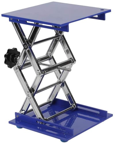 Laboratorium Schaar Jack - Heftafel Lift - Experimenten Uitvoeren - Stabiele Hefprestaties - 200x200x280mm - Zilver