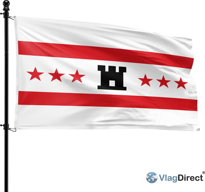 VlagDirect - Drentse vlag - Drenthe vlag - 150 x 225 cm - XL vlag.