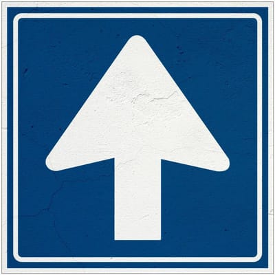 Eenrichtingsweg bord - C3 | Sign Again materiaal | 10 x 10 cm