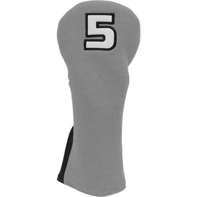 Housses de Tête de Club de Golf en Tricot Durables Imperméables Extérieur PU Housse de Protection de Tête de Golf Gray