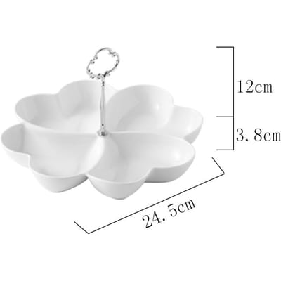 Assiette à fruits en céramique multi-grilles, plateaux de rangement pour fruits secs, noix, bonbons, vaisselle de maison, plateau à collations, boîtes de rangement pour dim sum