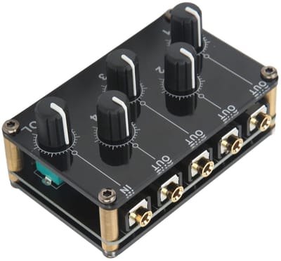 Draagbare Mini Audio Mixer - 4 Kanaals Hoge Gevoeligheid & Lage Ruis Mixer