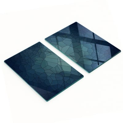 Duurzame en stijlvolle glazen keukenplanken met een abstract patroon, 2x40x52 cm