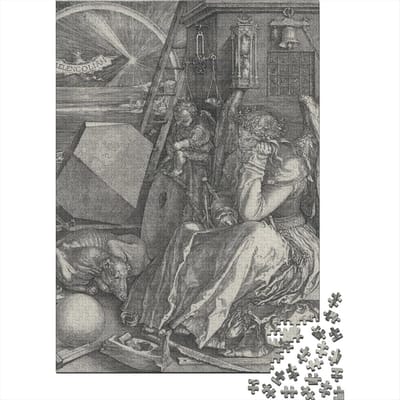 Houten Tekenpuzzel - Kunst Puzzel - Ontspanning Thuis - Premium Karton - 1000 Stukjes