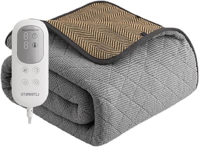 Elektrische deken - Verwarmd onderdeken - Comfortabele warmte - 4 warmte-instellingen - 180 x 200 cm - Grijs