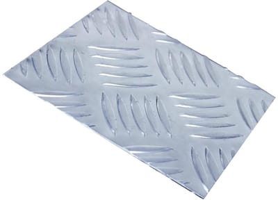 Aluminium Plaat - Traanplaat Metaal - Vloer Beschermen - Lichtgewicht Sterk - 300x300mm 4mm - Zilverkleurig
