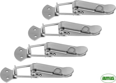 AMIG – 4 stuks - Kistsluiting met oog voor Hangslot – 16 x 60mm – Vernikkeld Staal - Eierkistsluiting Spaansluiting Klemsluiting