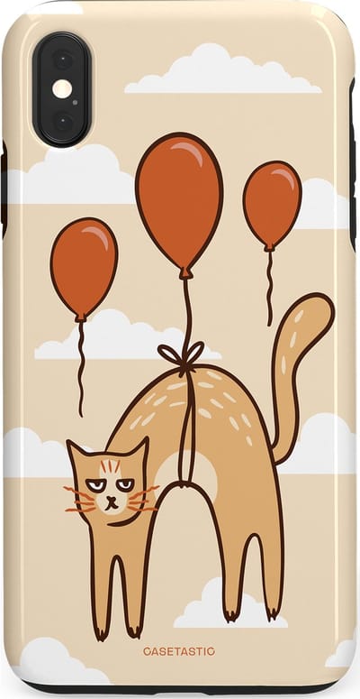 Casetastic Hoesje Geschikt voor Apple iPhone Xs Max - Stijlvolle Beschermende Duo-layer Case - Kattenfeest Ballonnen