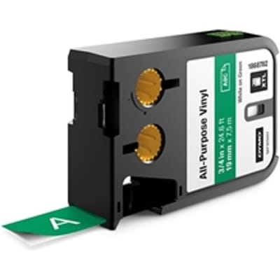DYMO 1868782 XTL tape vinyl wit op groen 19mm (origineel)