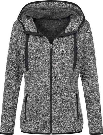 Stedman Dames Fleece Vest met Capuchon - Knit Fleece - Donkergrijs - Maat L  Best overall