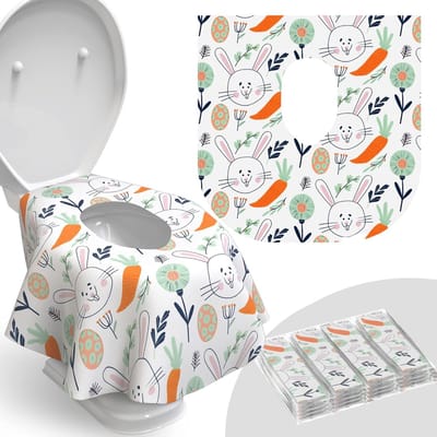 Toiletbrilhoezen Wegwerp - Reis Hoezen - Openbare Toiletten - Extra Groot Waterdicht - 20 Stuks - Paashaas