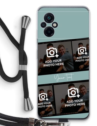 Gepersonaliseerd - Case Company® - Hoesje met koord geschikt voor Xiaomi Poco M5 hoesje met Koord - Filmrol N°2 - Telefoonhoesje met Zwart Koord - Bescherming aan alle Kanten en Over de Schermrand