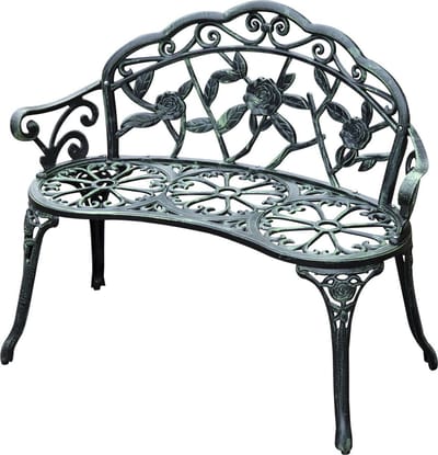 Outsunny - Tuinbank - Metaal - L100 x B54 x H78 cm - Groen