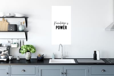 Muurstickers - Sticker Folie - Studenten - Kennis - Quotes - Zwart wit - 40x80 cm - Plakfolie - Muurstickers Kinderkamer - Zelfklevend Behang - Zelfklevend behangpapier - Stickerfolie