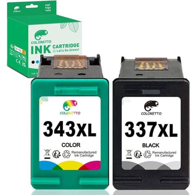337XL 343XL Cartouches d'encre Remanufacturées pour HP Cartouche 337 343 XL DeskJet 5940 D4145 D4155 6988 6943 PhotoSmart 2570 8030