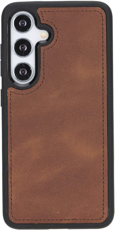 Lykke Samsung Galaxy S24 Back Cover Hoesje| MagSafe Hoesje| Echt Leer| Bruin