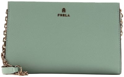 FURLA Leren Schoudertas Camelia Mini Crossbody Acquamarina Lichtblauw
