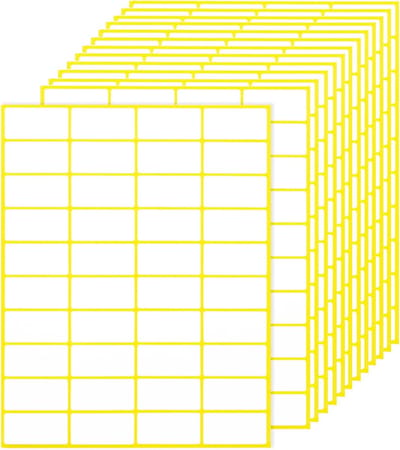 1.200 Zelfklevende Labels 19 x 38 mm voor Keuken, Kantoor en School - Ideaal voor Vrijzer, Jam en Bevroren Producten