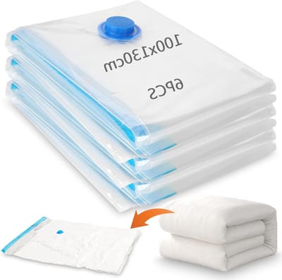 Extra grote vacuümopslagzakken 100x130 cm - Herbruikbare compressiezakken voor kleding, ruimtebesparend en dubbelzijdige ritssluiting, ideaal voor reizen en opslag