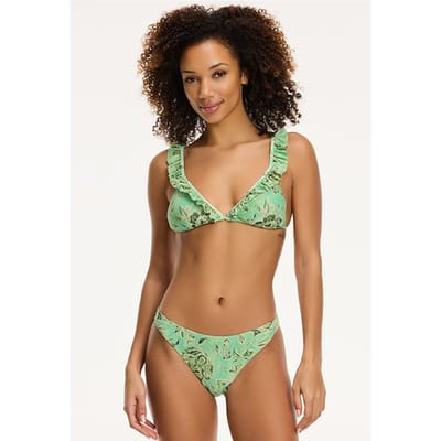 Shiwi Ladies Bobby Bikini Set Botanic Green Botanic Passiflora Size: 34 | Bikinis Outlet | Dames | Groen