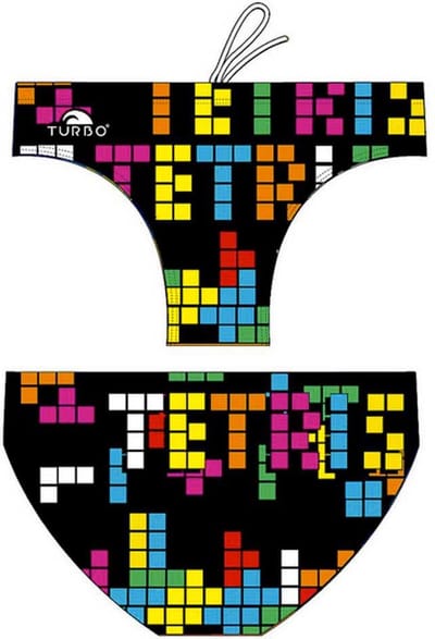 Turbo Tetris Zwemslip Zwart 4XL Man