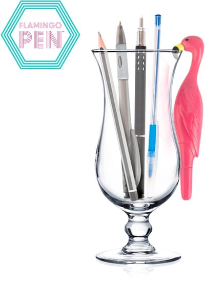 Mustard Desktop Pen Flamingo - Roze