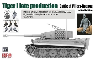 Rye Field Model Modelbouwpakket Militaire voertuigen - 5101 Tiger I Late Production - Battle of Villers-Bocage Limited Edition Plastic - 1:35 - Modelbouw