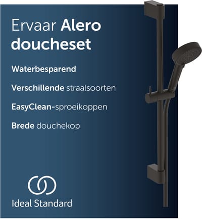 Ideal Standard Alero RENO douchecombinatie met stang, waterbesparend – Matzwart